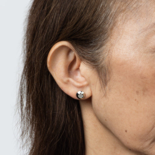 Boucles d'oreilles Tiffany & Co Elsa Peretti - Boucles d'oreilles puces Two Carat en platine 58 Facettes G13953