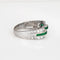 Bague 52 Bague vintage en platine 850, émeraudes et diamants 58 Facettes G14007