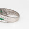 Bague 52 Bague vintage en platine 850, émeraudes et diamants 58 Facettes G14007