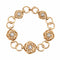 Bracelet Bracelet vintage cercles infini en or jaune 14 carats et diamants 58 Facettes G14051