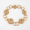 Bracelet Bracelet vintage cercles infini en or jaune 14 carats et diamants 58 Facettes G14051