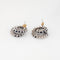 Boucles d'oreilles Boucles d'oreilles tourbillon diamants et saphirs en or blanc 14k 58 Facettes G14073