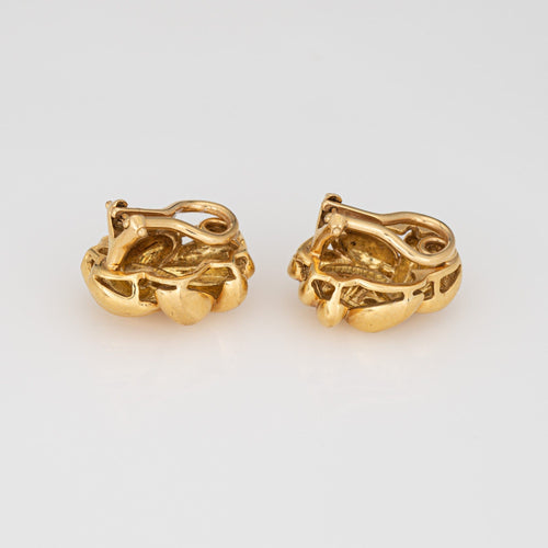 Boucles d'oreilles Tiffany & Co - Boucles d'oreilles nœud vintage en or jaune 18k 58 Facettes G14124