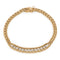 Bracelet Bracelet maille en or jaune 14 carats et diamants, années 1960 58 Facettes G14125