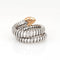 Bague Bulgari Serpenti Tubogas - Bague en or rose 18k, acier et diamants 58 Facettes G14146