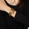 Bracelet Bracelet serpent victorien en or jaune 18k aux pierres vertes 58 Facettes G14172