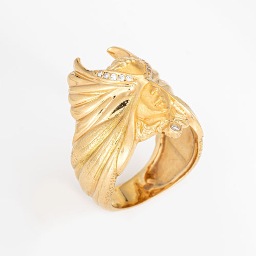 Bague 52 Carrera y Carrera - Bague Masked Angel en or jaune 18k et diamants 58 Facettes G14174