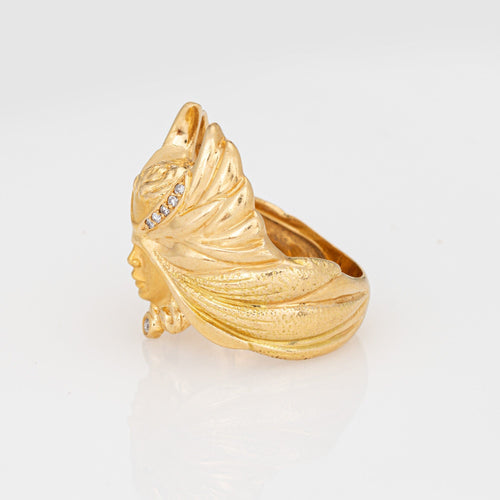 Bague 52 Carrera y Carrera - Bague Masked Angel en or jaune 18k et diamants 58 Facettes G14174