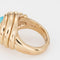 Bague 59 Bague cabochon tourbillon en or rose 14k et turquoise 58 Facettes G14184