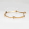Bracelet Bracelet clouté vintage en or jaune 14 carats et diamants 58 Facettes G14189