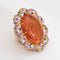 Bague 52 Margot McKinney - Bague cocktail en or jaune 18 carats, diamants et saphirs 58 Facettes G14194