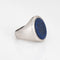 Bague 56 Tiffany & Co - Bague chevalière vintage en platine et lapis-lazuli 58 Facettes G14212