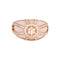 Bague 53 Bague en or rose 14 carats avec opale rose et diamants 58 Facettes G14219