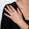Bague 53 Bague en or rose 14 carats avec opale rose et diamants 58 Facettes G14219