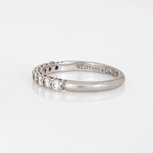 Bague 50 Tiffany & Co Forever - Bague alliance en platine 950 et diamants 58 Facettes G14223