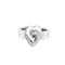 Bague 47 Cartier - Bague Double Cœur en or blanc et diamants 58 Facettes G7635