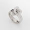Bague 47 Cartier - Bague Double Cœur en or blanc et diamants 58 Facettes G7635