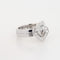 Bague 47 Cartier - Bague Double Cœur en or blanc et diamants 58 Facettes G7635