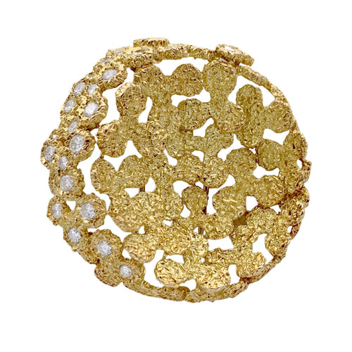 Broche Fred - Broche en or jaune 750 sertie de diamants 58 Facettes 32951