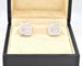 Boutons de manchette Bulgari Tematica - Boutons de manchette en or blanc 18 kt 58 Facettes 12162