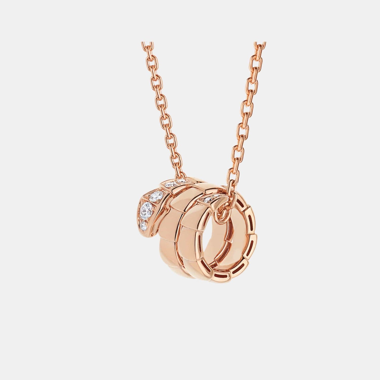 Collier Serpenti Viper Or rose Diamant 0.13ct