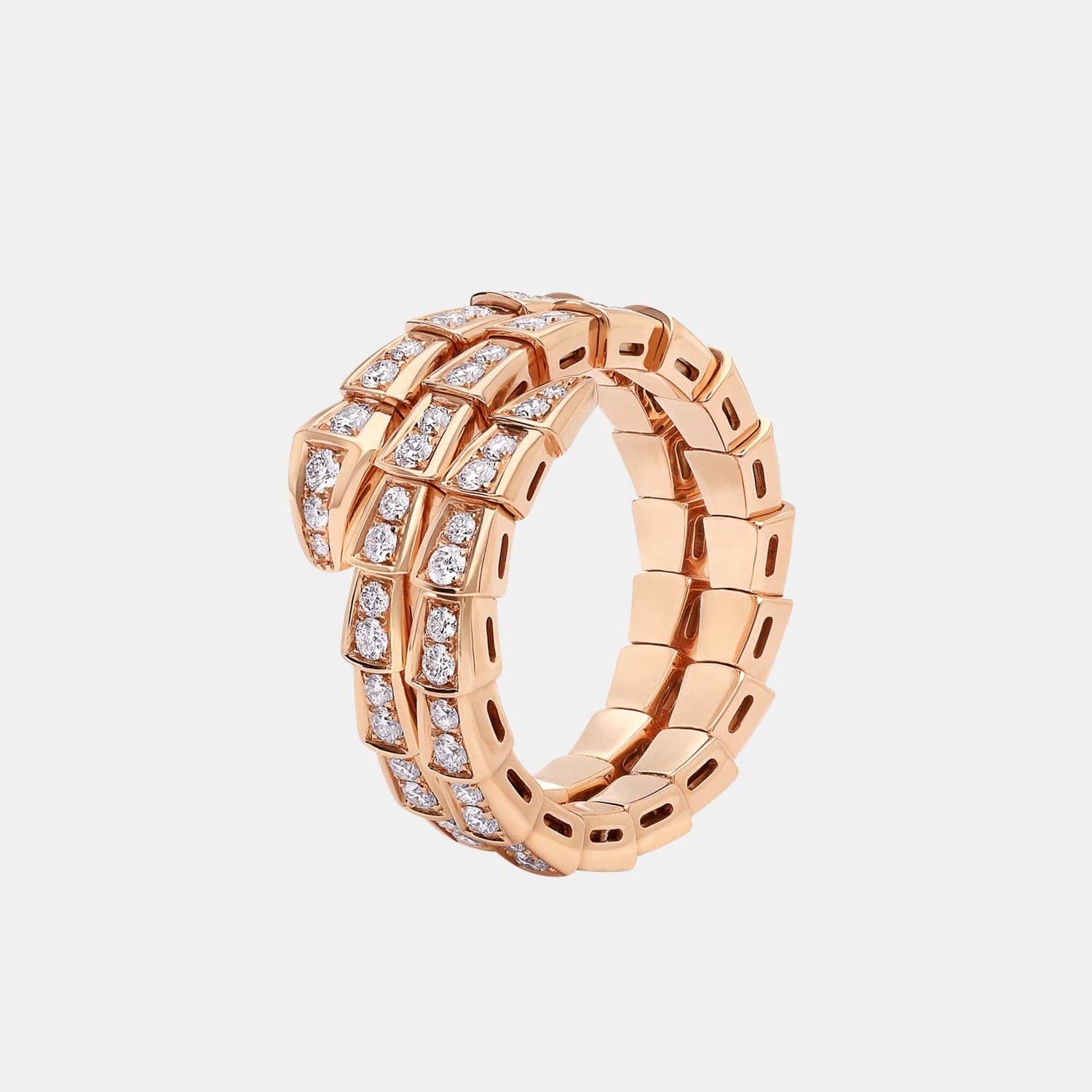 Bague Serpenti Viper Or rose Diamant 1.13ct