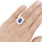 Bague 50 Bague pompadour en platine avec saphir et diamants 58 Facettes 34995
