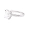Bague 54 Bague solitaire - Diamant taille émeraude en or blanc 58 Facettes 33927