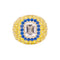Bague 52 Bague en or blanc 750 sertie de saphirs et diamant brun 58 Facettes 33323