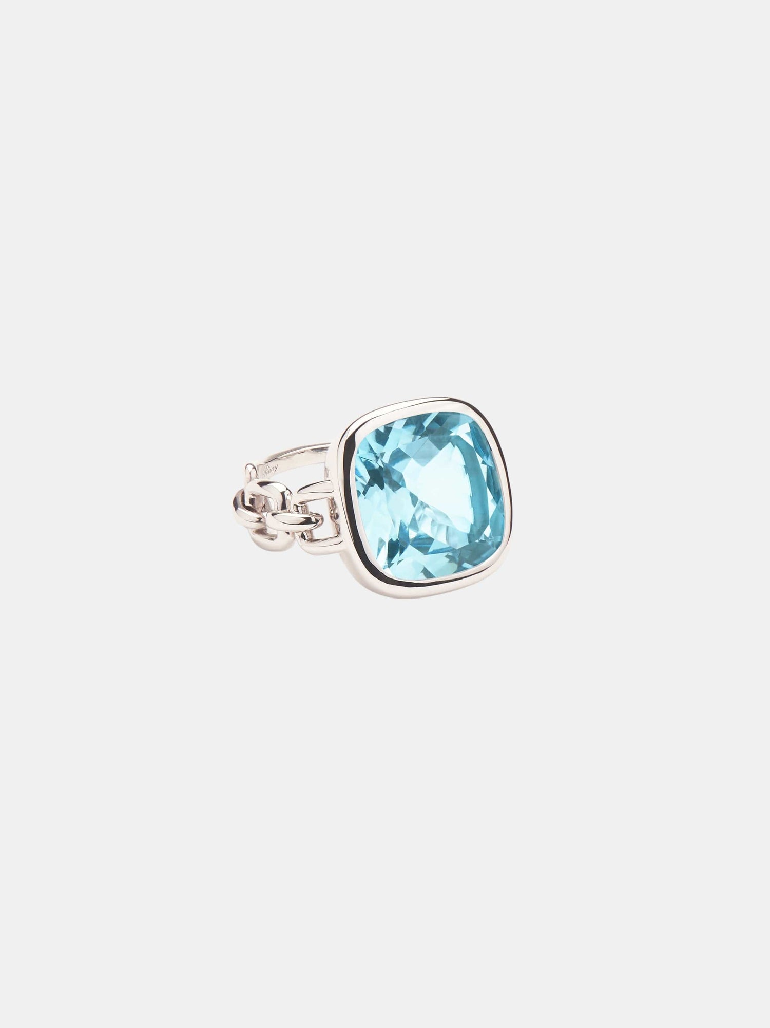 Bague Indrani Or blanc Topaze 8.7ct