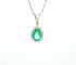 Collier Collier - Émeraude du Brésil et diamants en or blanc 18 ct 58 Facettes 11392