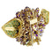 Boucles d'oreilles René Boivin « Bouquet de Violettes » - Clip en or jaune 750 et gemmes 58 Facettes 30363