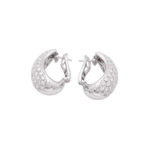 Boucles d'oreilles Chaumet Hommage à Venise - Boucles d’oreilles en or blanc et diamants 58 Facettes 34403