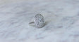 Bague 53 Bague cible Art Déco ronde en platine et diamants 4,16 cts 58 Facettes
