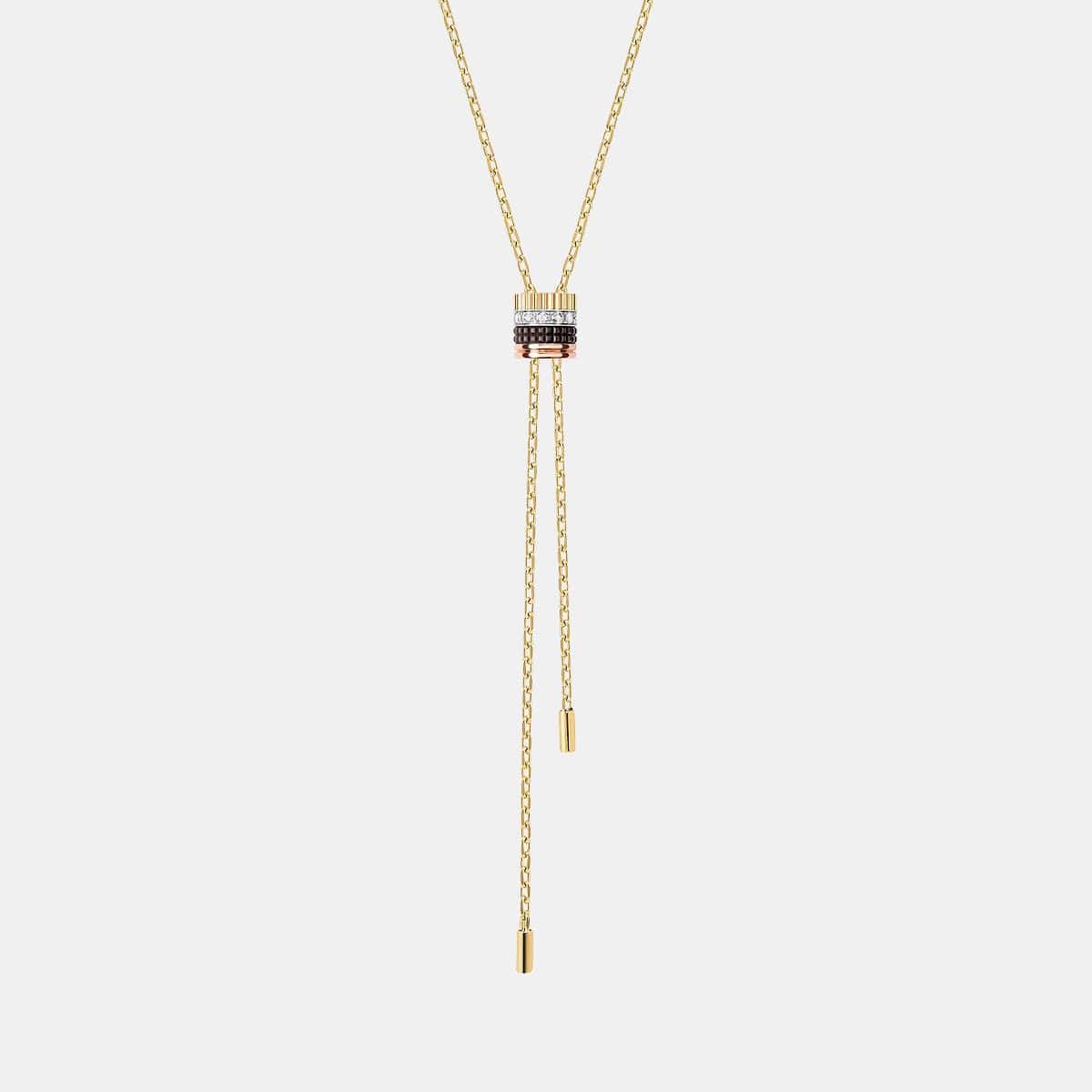 Collier Quatre Or Diamant 0.18ct