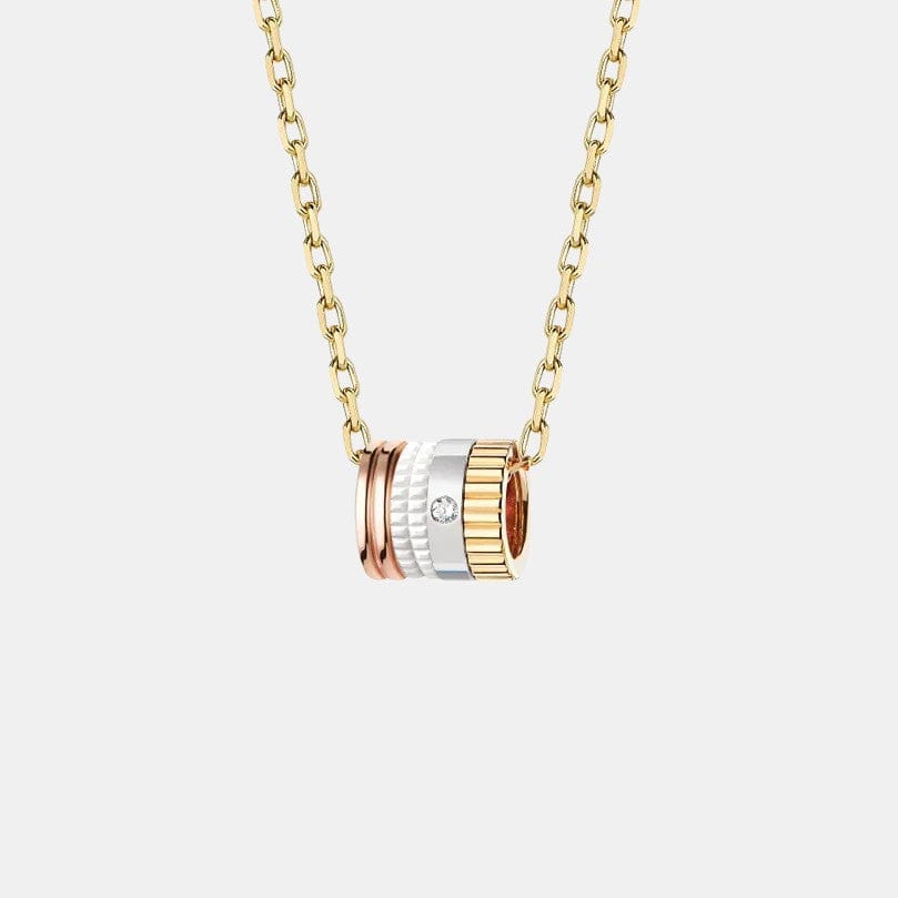 Pendentif Quatre Or blanc Diamant 0.01ct