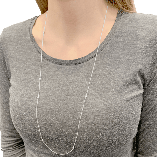 Collier Tiffany & Co Diamonds by the Yard - Sautoir en argent 925 et diamants 58 Facettes 34397
