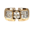Bague 54 Bague Tank or jaune diamants 58 Facettes AB366
