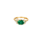 Bague 45 MELLERIO dits MELLER- Bague or jaune émeraude et diamants 58 Facettes