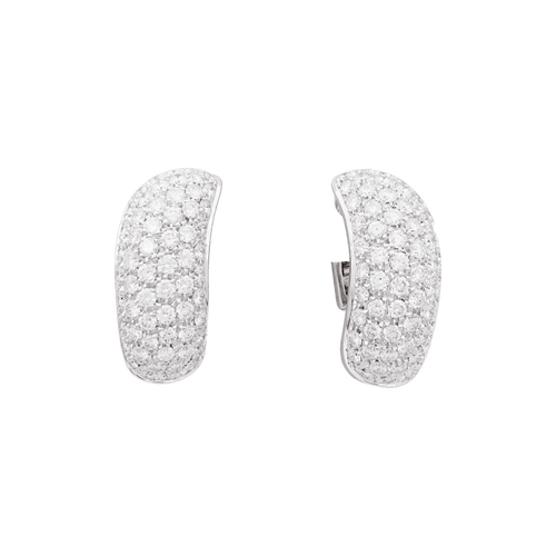 Boucles d'oreilles Chaumet Hommage à Venise - Boucles d’oreilles en or blanc et diamants 58 Facettes 34403