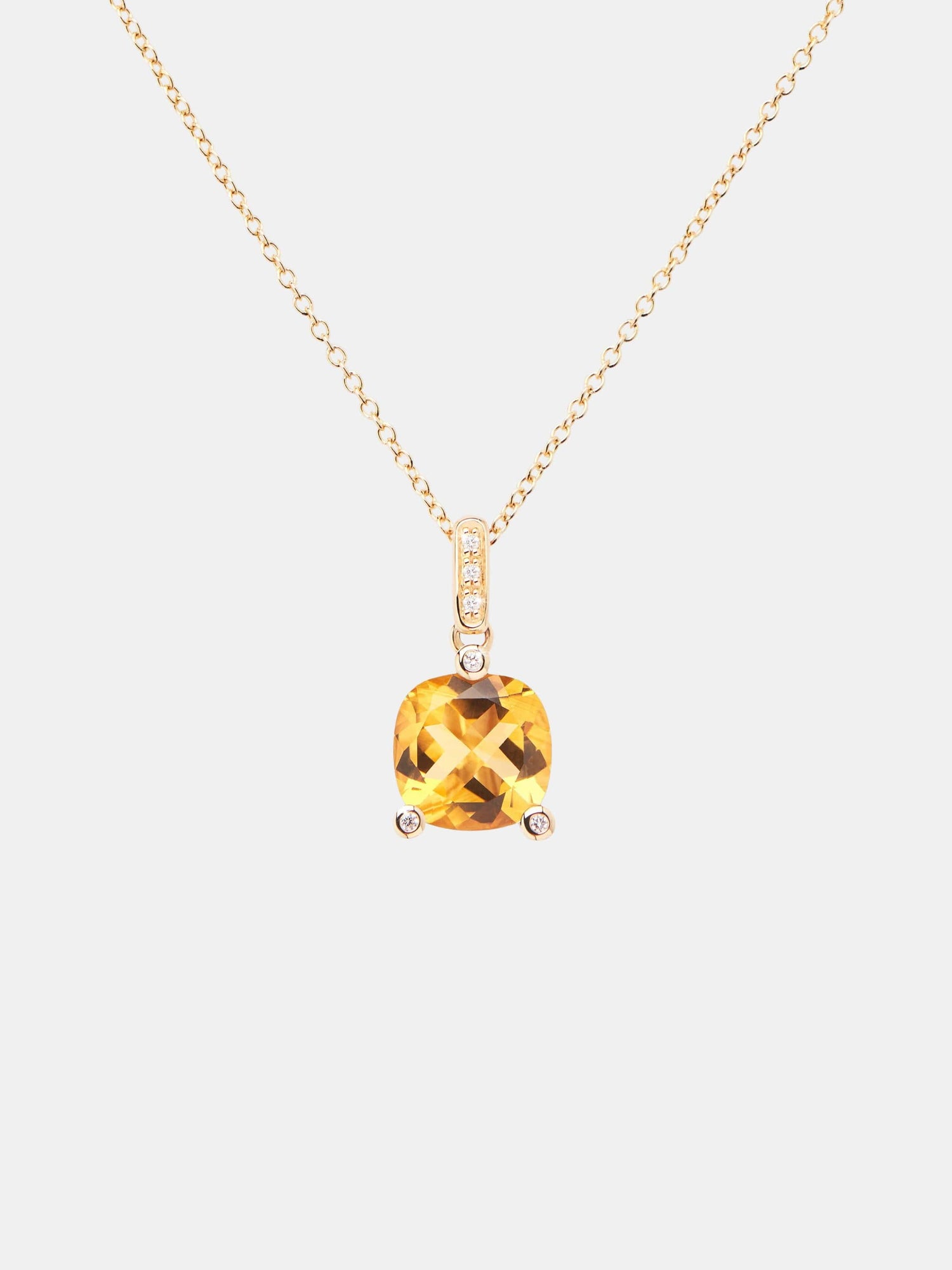 Pendentif Filles Antik Or jaune Citrine 4ct