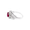 Bague 58 Bague en or blanc 750 sertie de rubis et diamants 58 Facettes 35218