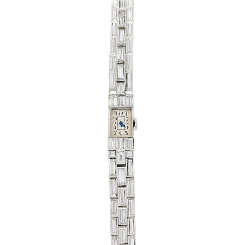 Montre Montre Art Déco en platine et diamants. 58 Facettes 31489