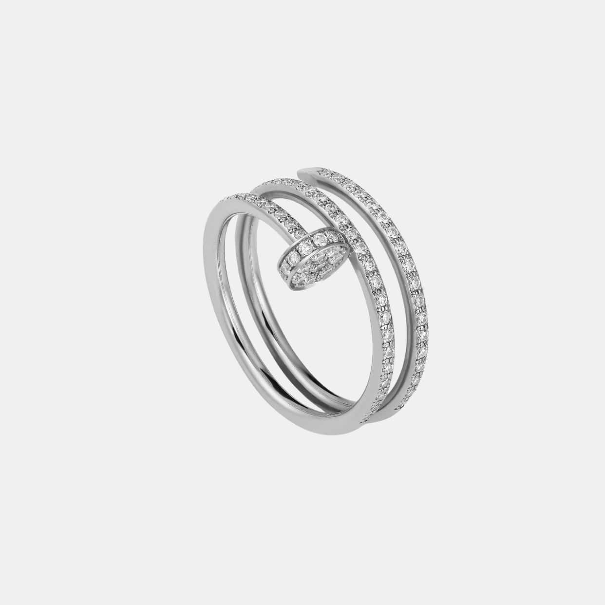 Bague Juste un Clou Or Gris 77 Diamants