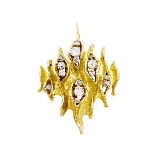 Pendentif Pendentif losangique en or jaune 750 et diamants 58 Facettes 35278
