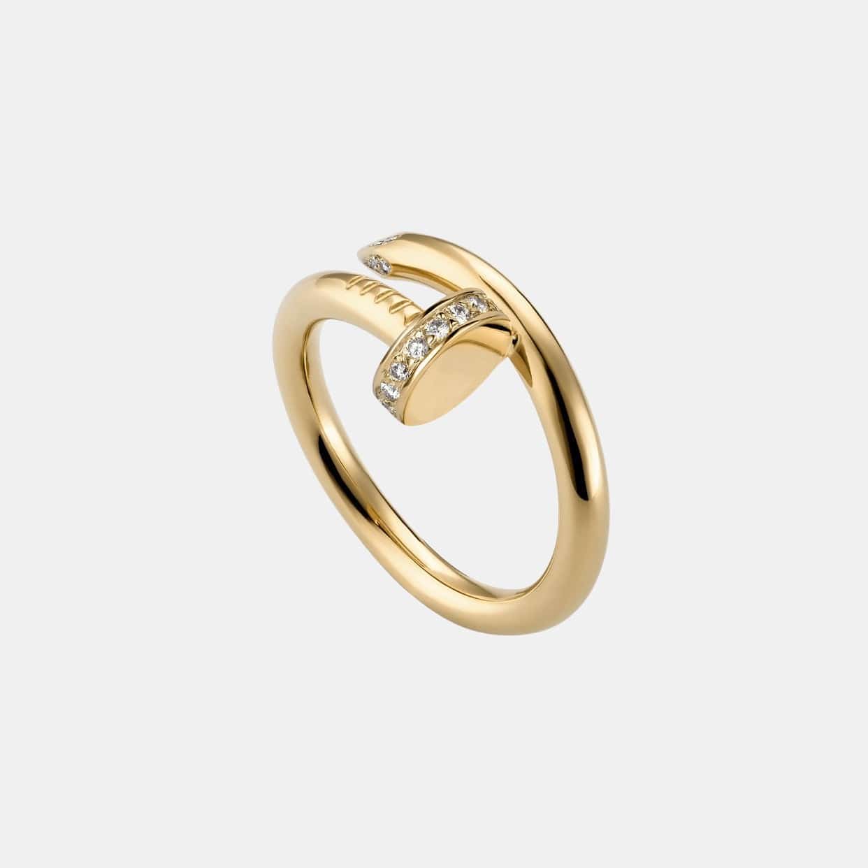 Bague Juste un Clou Or Jaune 22 Diamants