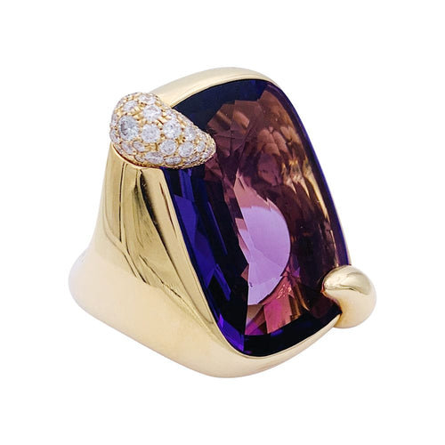 Bague 53 Pomellato Ritratto - Bague en or rose, améthyste et diamants 58 Facettes 33168
