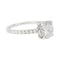 Bague 54 Bague solitaire en or blanc avec diamant taille brillant 1,53 ct 58 Facettes 31806
