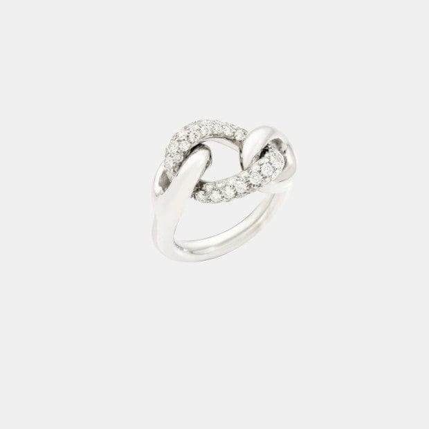 Bague Catene Or blanc Diamant 1.1ct