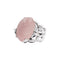 Bague 51 Dior Gourmande - Bague en or blanc avec quartz rose et diamants 58 Facettes 35350
